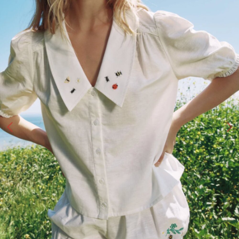 Sam Top/Garden Embroidery